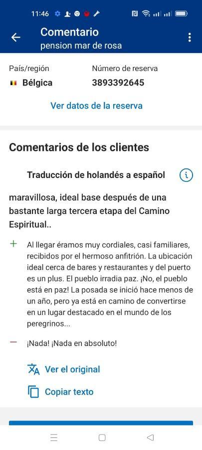 Pension Mar De Rosa Villanueva De Arosa Exteriör bild